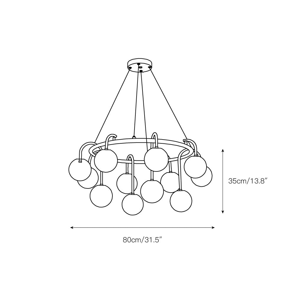 Mayton Alabaster Round Chandelier