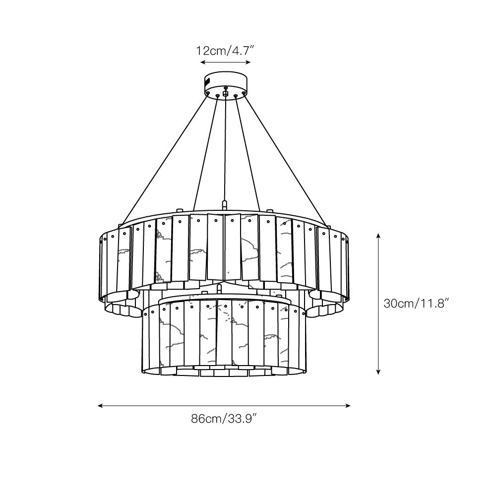 Willamett Alabaster Chandelier