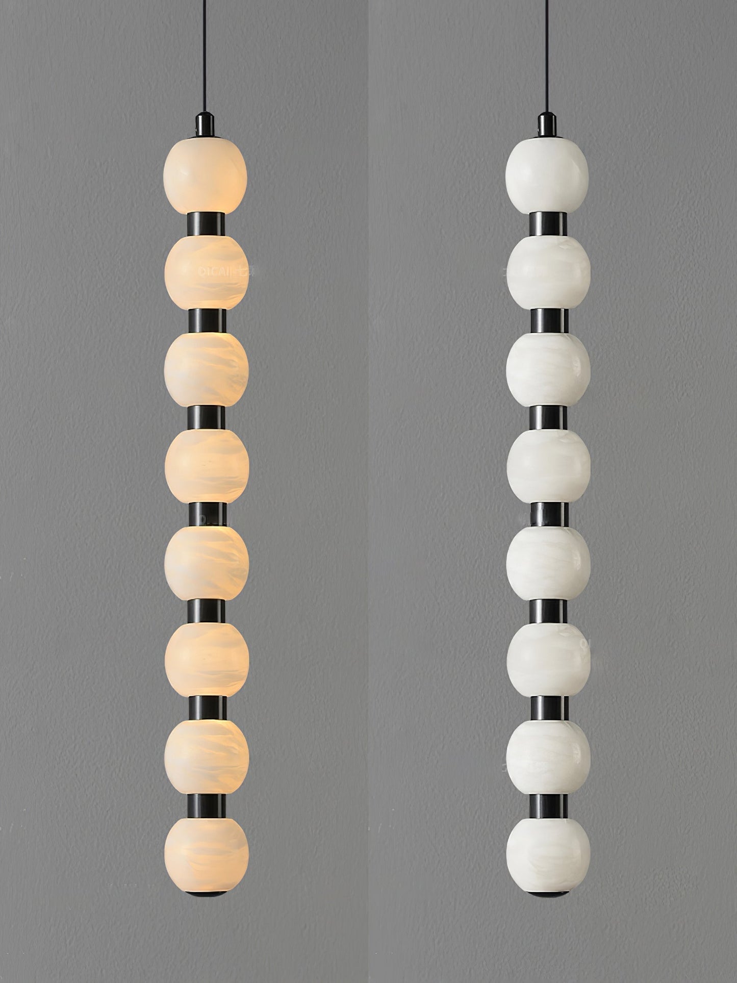 Orbique Alabaster Pendant