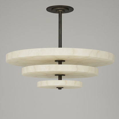 Vara Alabaster Round Chandelier