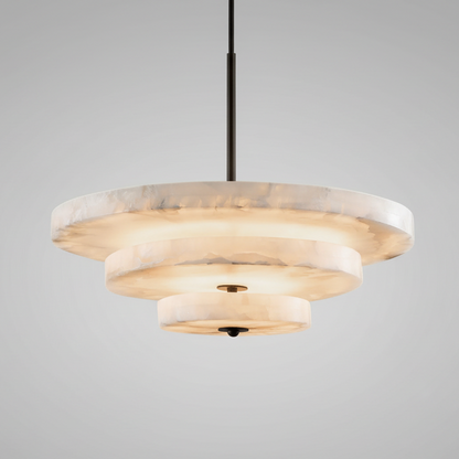 Vara Alabaster Round Chandelier