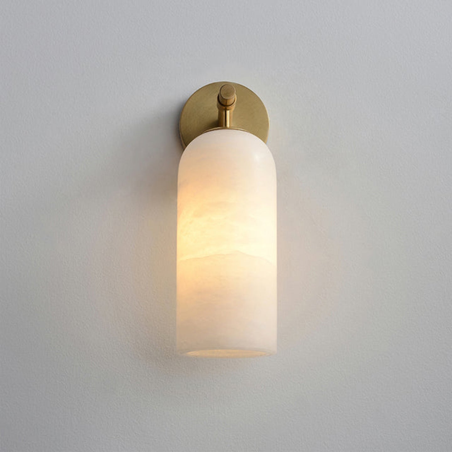 Alabaster Pillar Wall Sconce