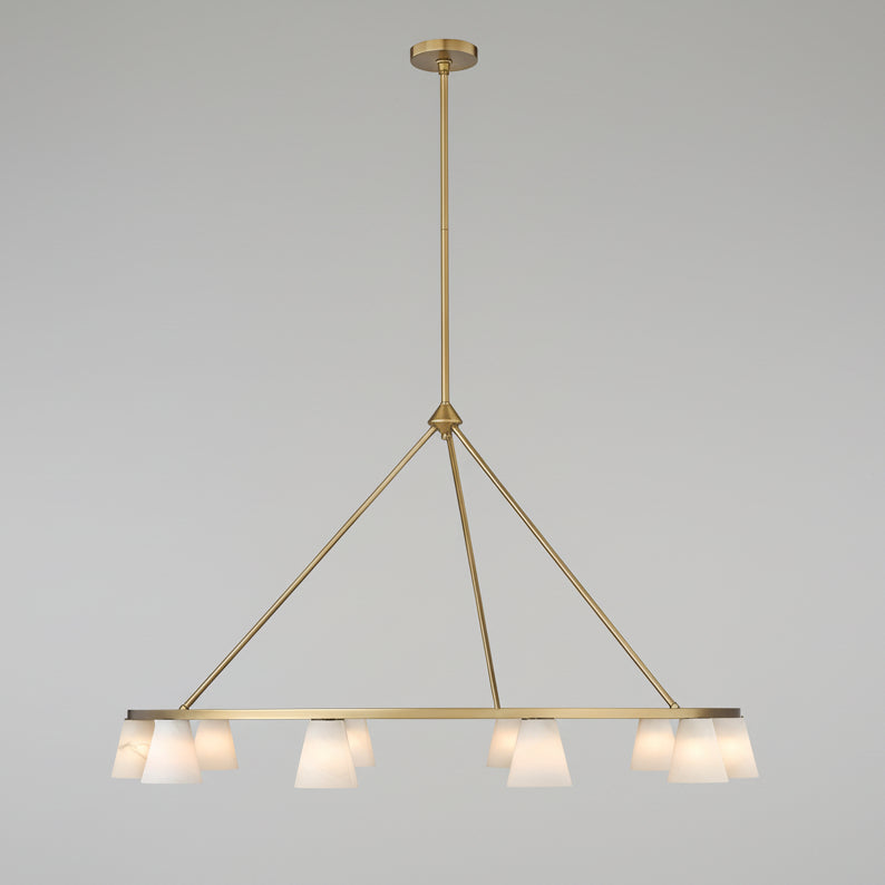 Mina Alabaster Round Chandelier