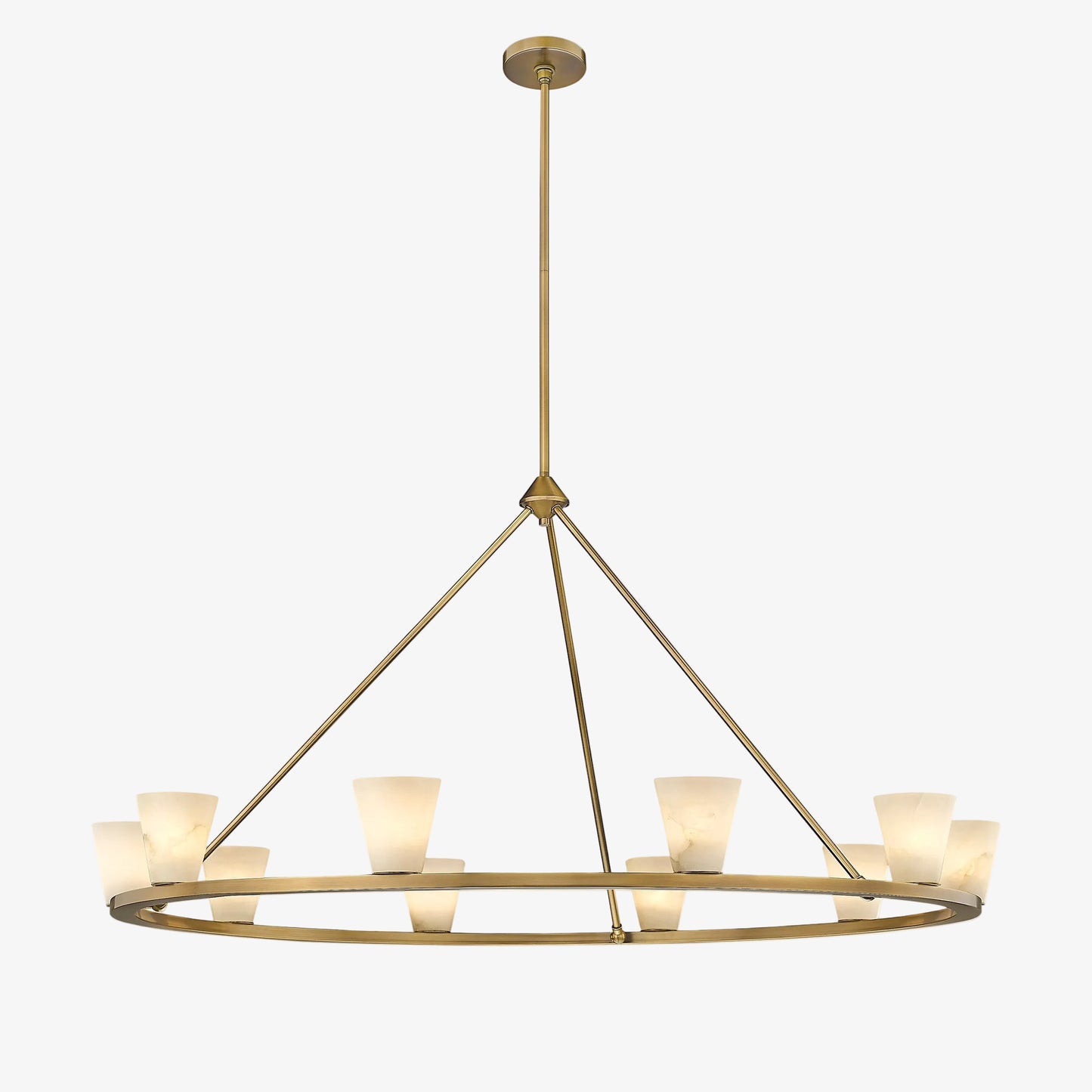 Mina Alabaster Round Chandelier