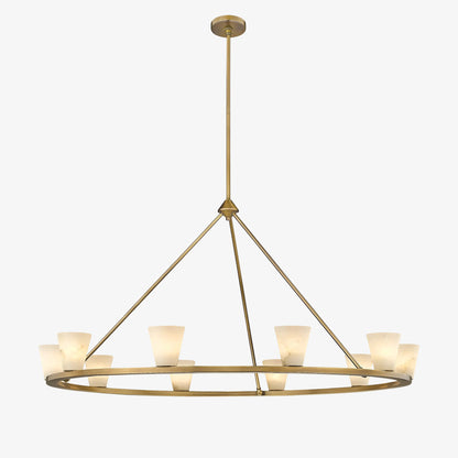 Mina Alabaster Round Chandelier