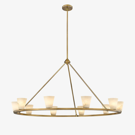 Mina Alabaster Round Chandelier