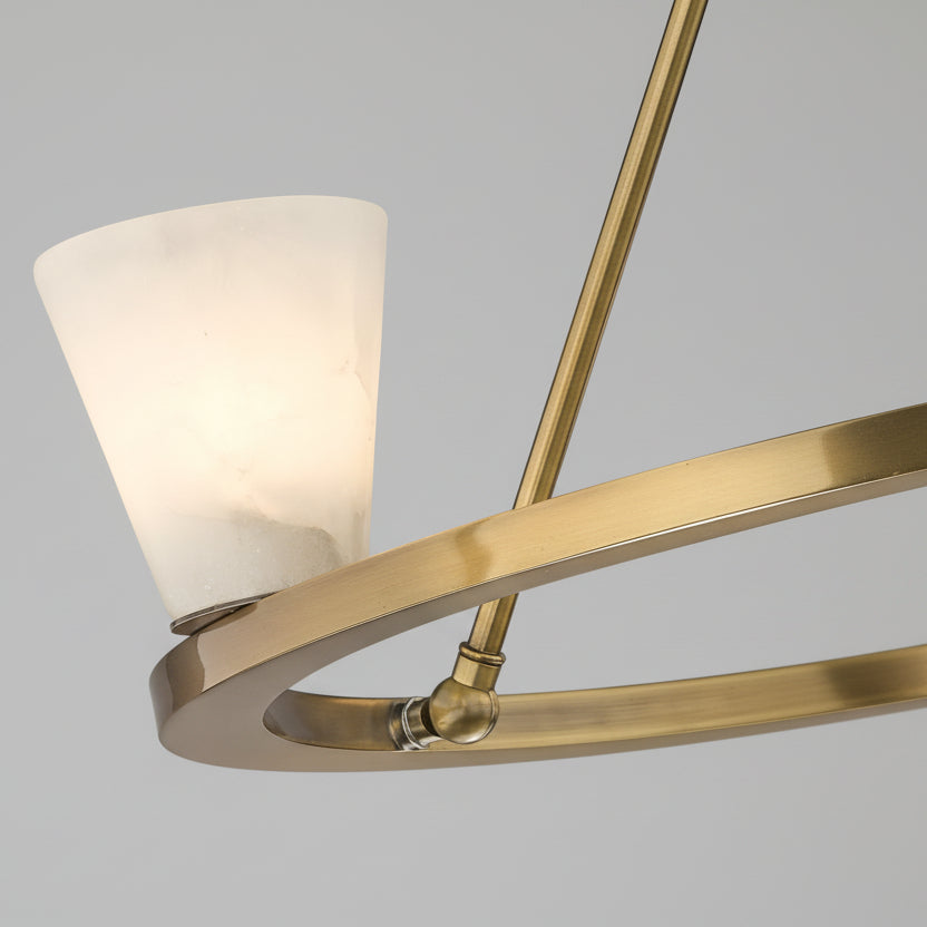 Mina Alabaster Round Chandelier