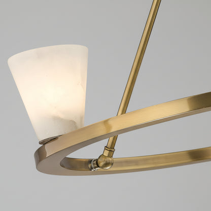 Mina Alabaster Round Chandelier