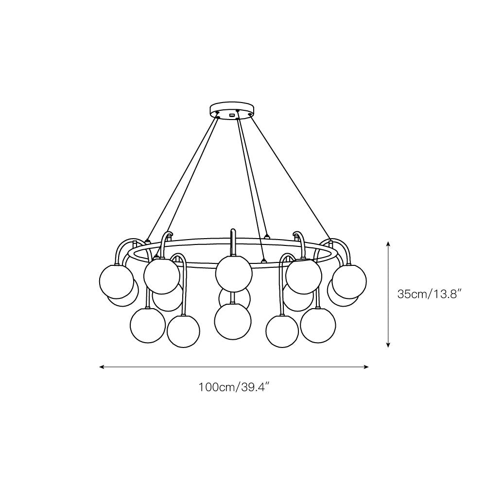 Mayton Alabaster Round Chandelier