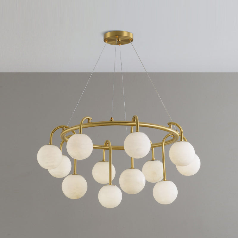 Mayton Alabaster Round Chandelier