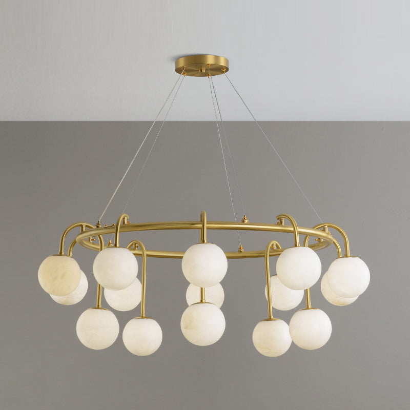 Mayton Alabaster Round Chandelier