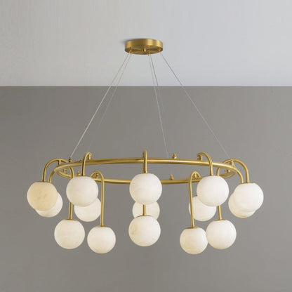 Mayton Alabaster Round Chandelier