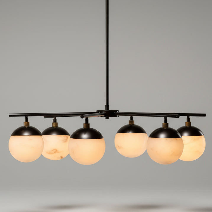 Metro Alabaster 6 Light Chandelier