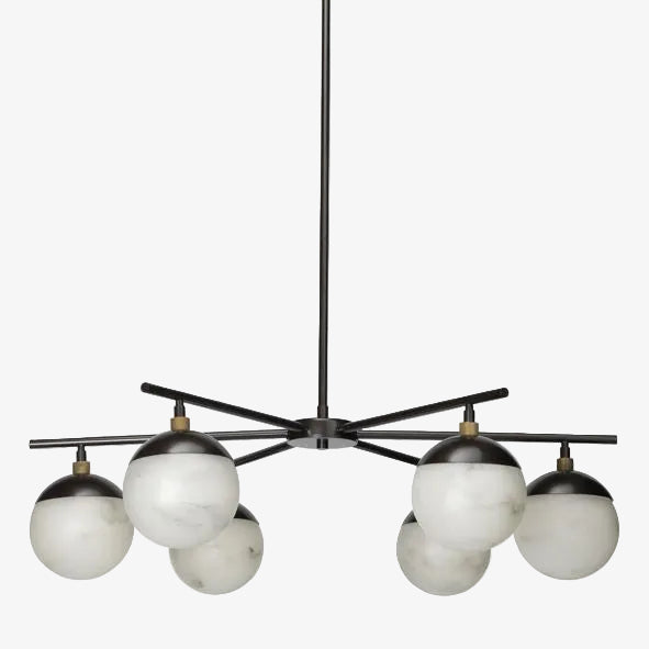 Metro Alabaster 6 Light Chandelier