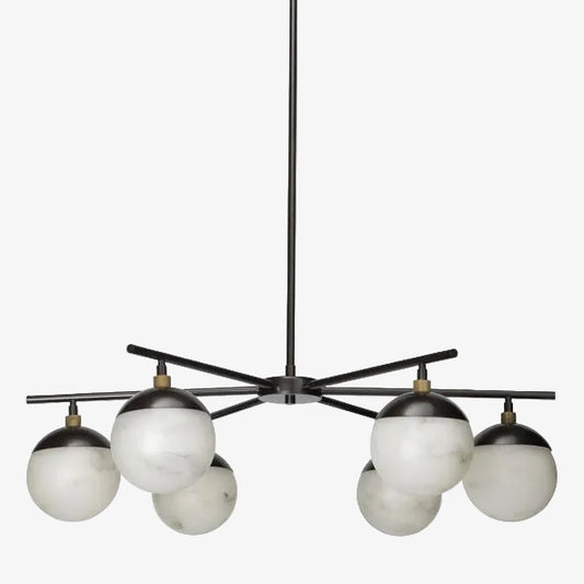 Metro Alabaster 6 Light Chandelier