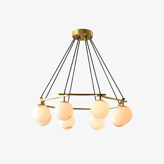 Mira Alabaster Round Chandelier