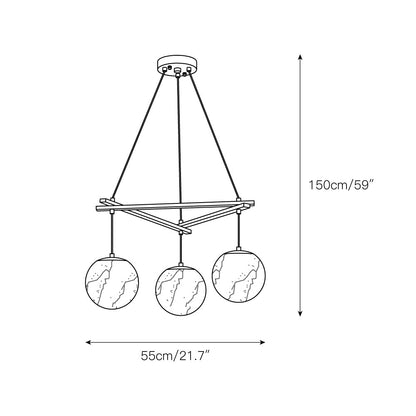 Mira Alabaster Round Chandelier