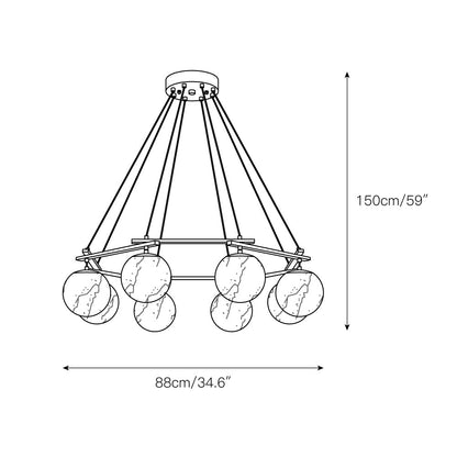 Mira Alabaster Round Chandelier