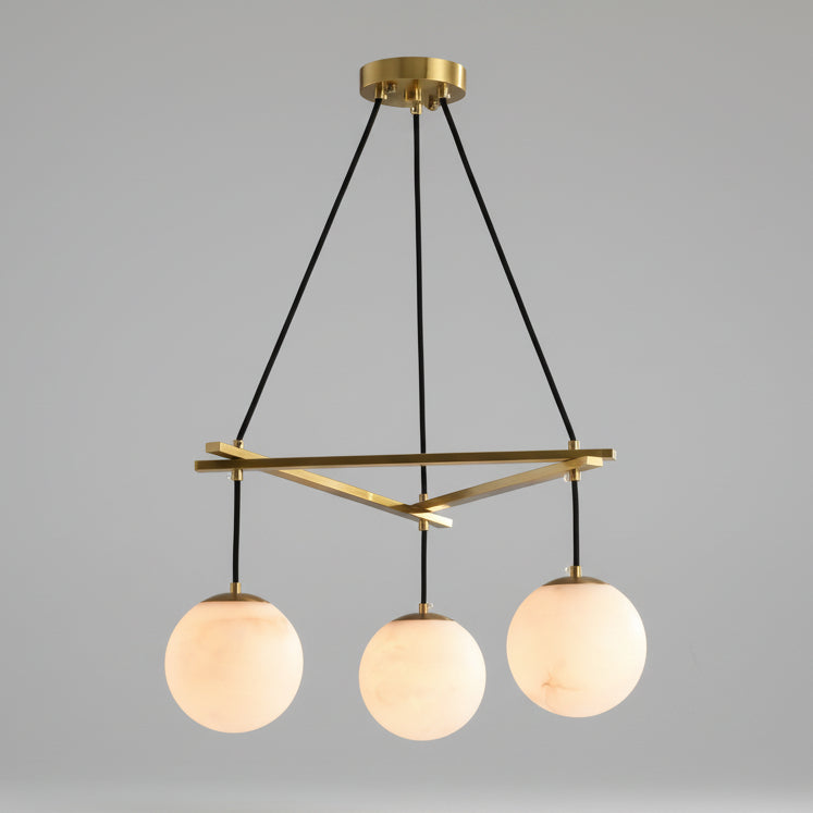 Mira Alabaster Round Chandelier