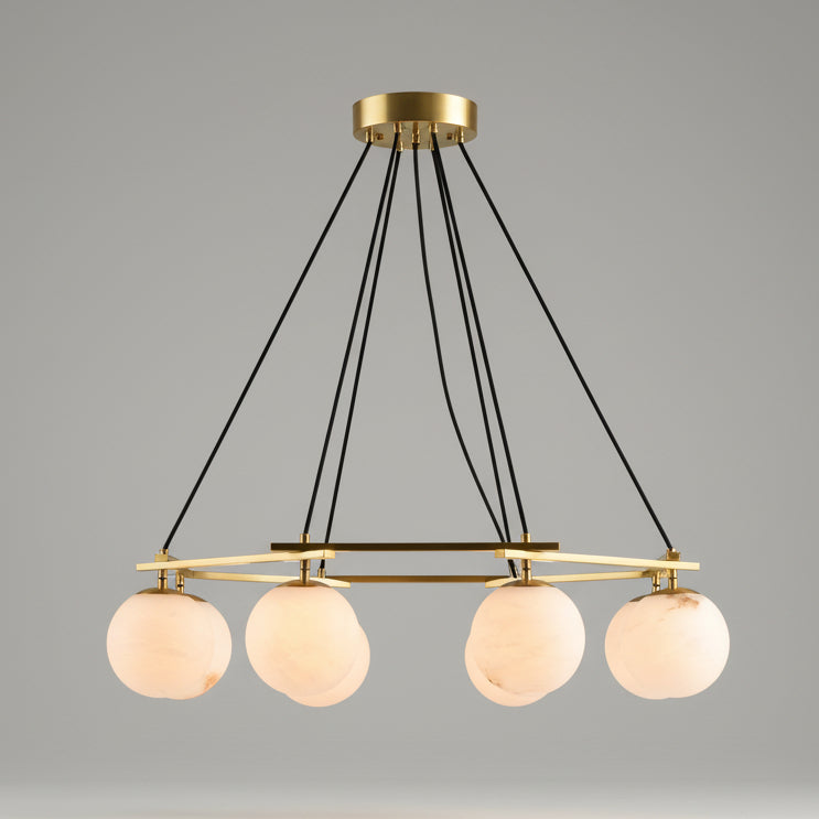 Mira Alabaster Round Chandelier
