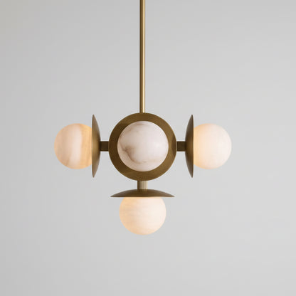 Snowflake Alabaster Orb Chandelier