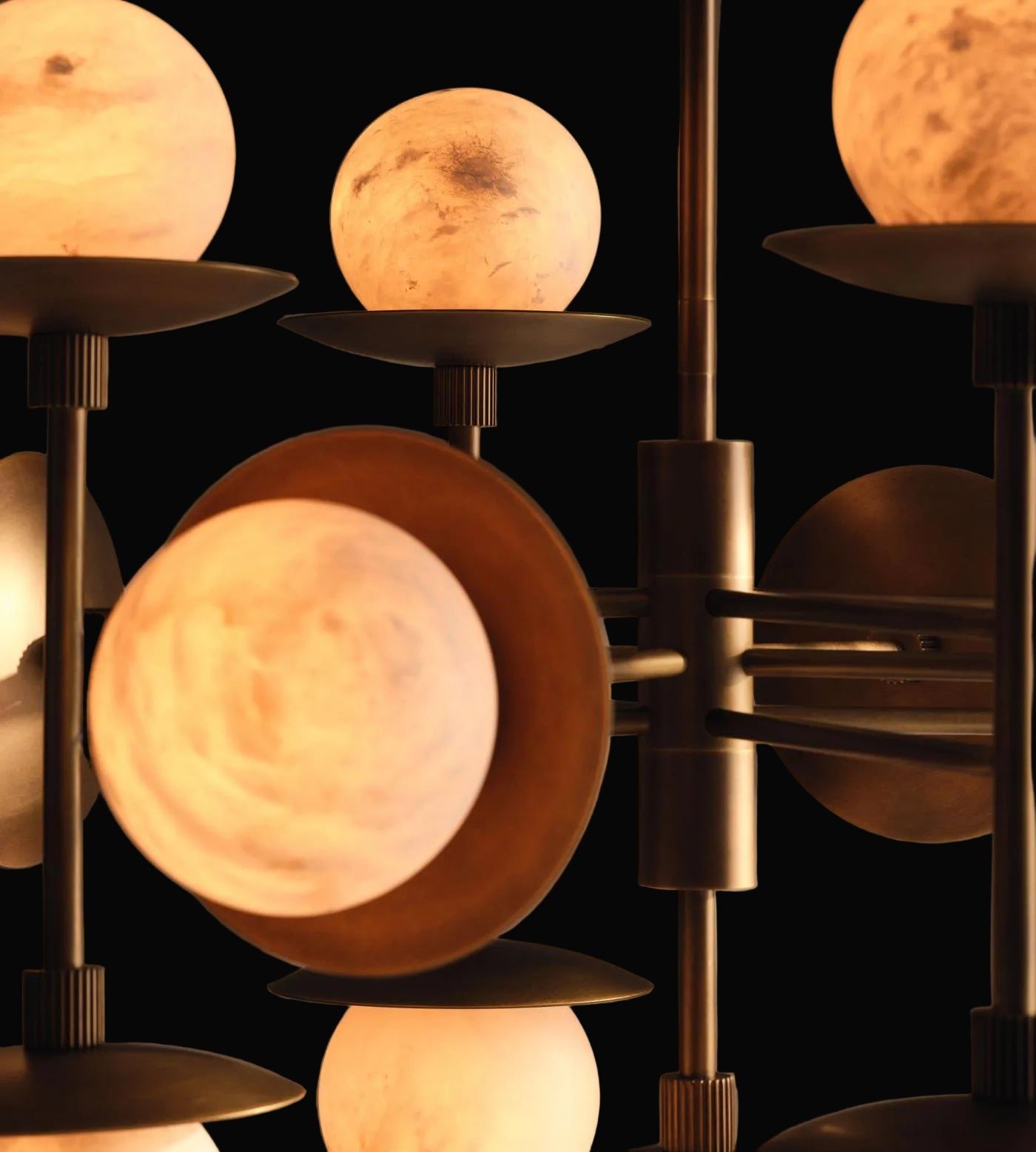 Snowflake Alabaster Orb Chandelier