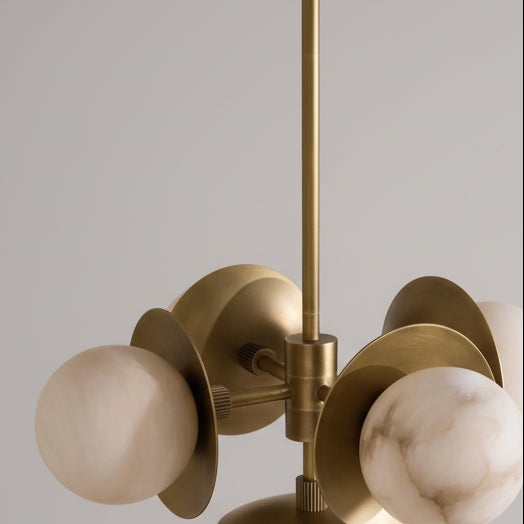 Snowflake Alabaster Orb Chandelier