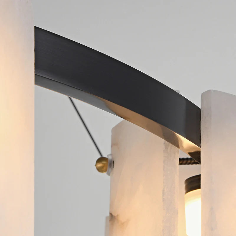 Trinidad Rhombus Alabaster Chandelier