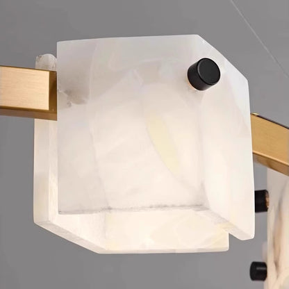 Trinidad Rhombus Alabaster Chandelier