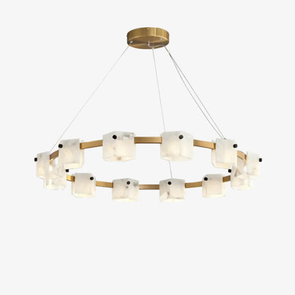 Trinidad Rhombus Alabaster Chandelier