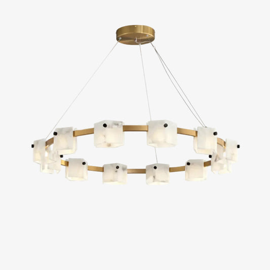 Trinidad Rhombus Alabaster Chandelier