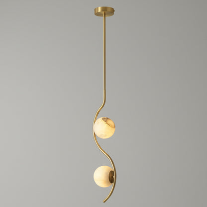 Uva Curved Alabaster Pendant